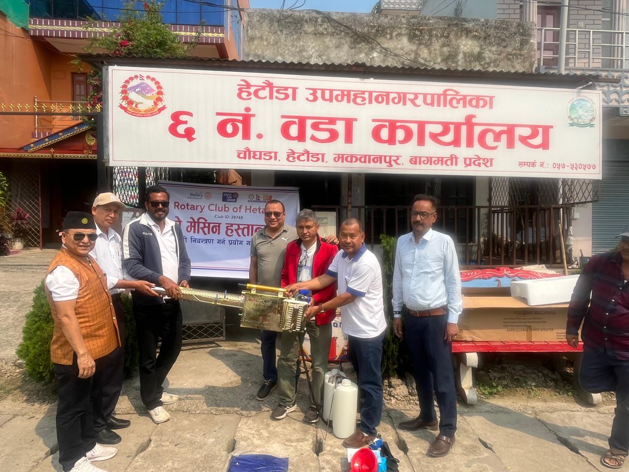 Spry equipment handed over for dengue control