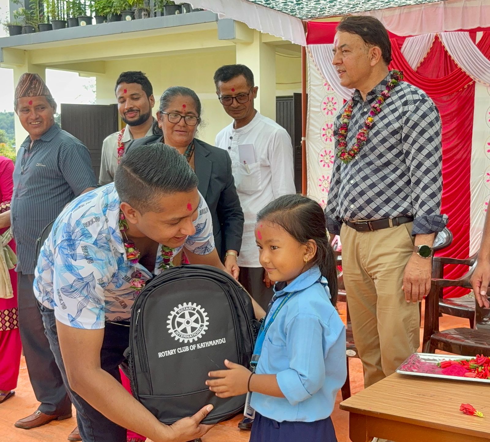 Rotary Club of Kathmandu Promotes School Attendance Through Project Jhola in Lamjung